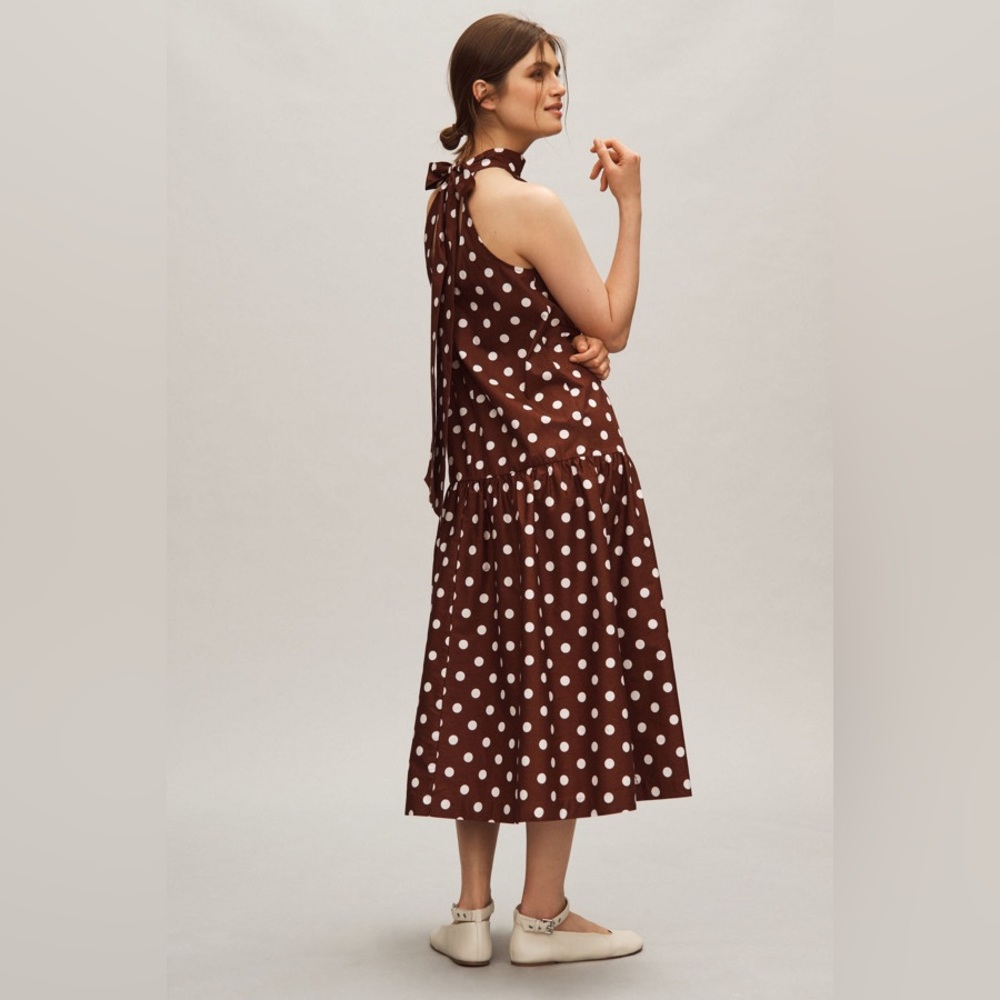 Maeve Halter Drop-Waist Midi Dress